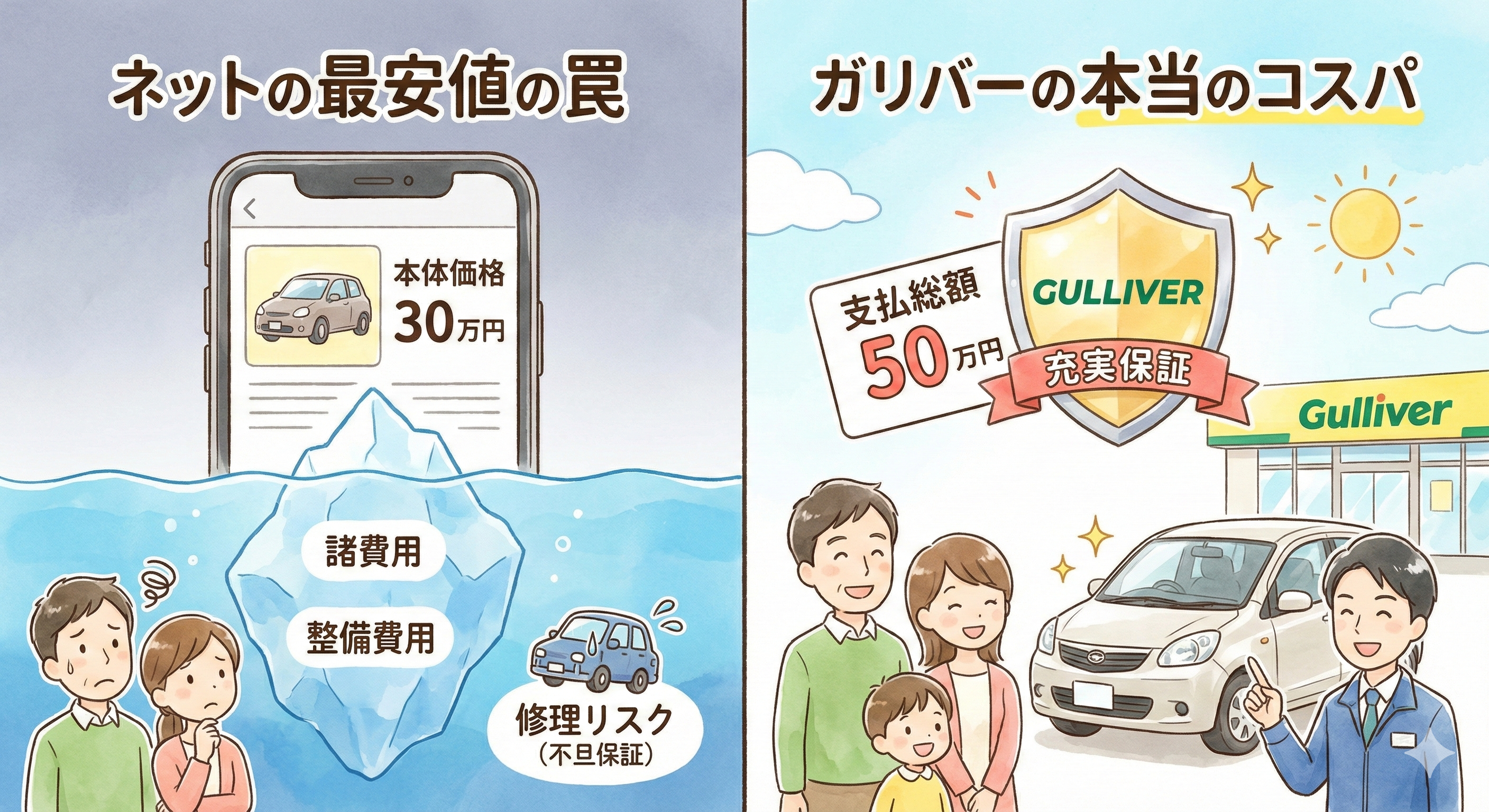 ネットの最安に騙されないで。総額表示と「保証の質」で決まる、本当のコスパ。