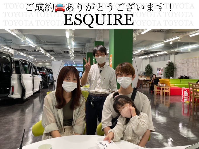 ◆トヨタ　エスクァイア◆ご成約ありがとうございます！