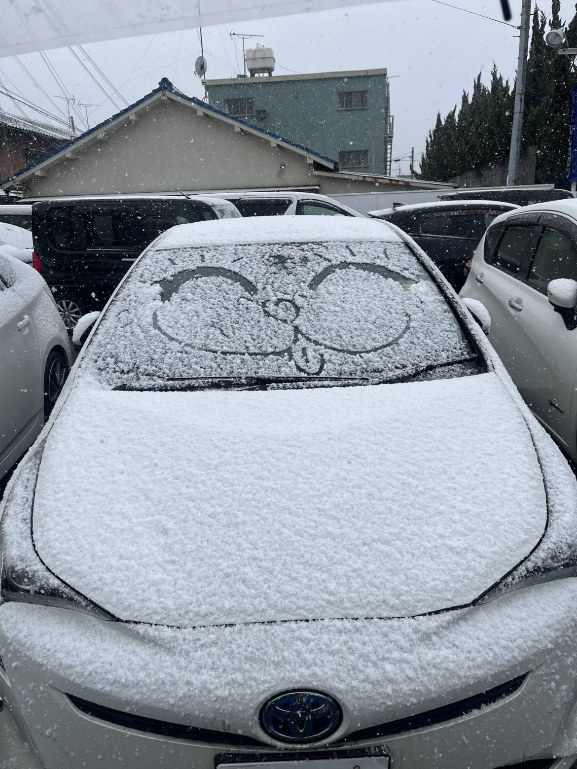 雪だ！じしゃロンだ！！