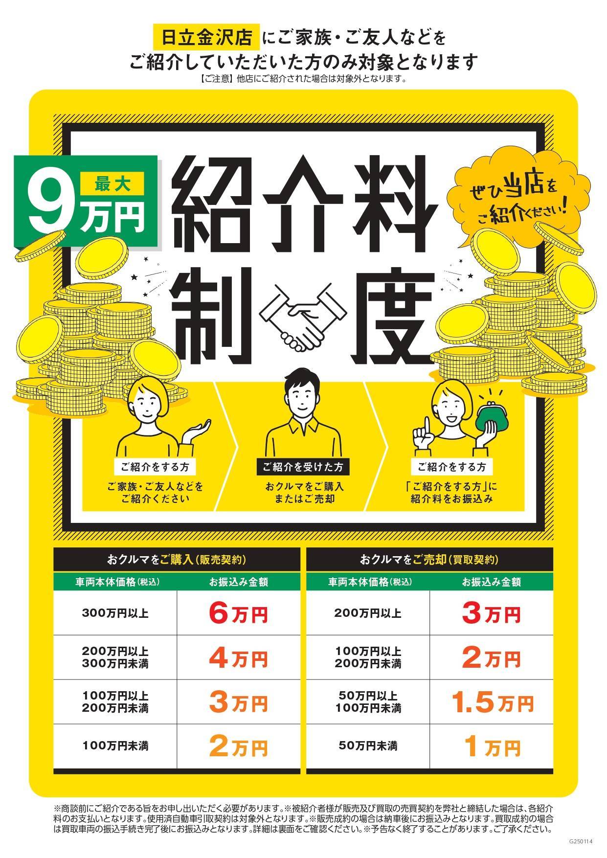 紹介料制度について！