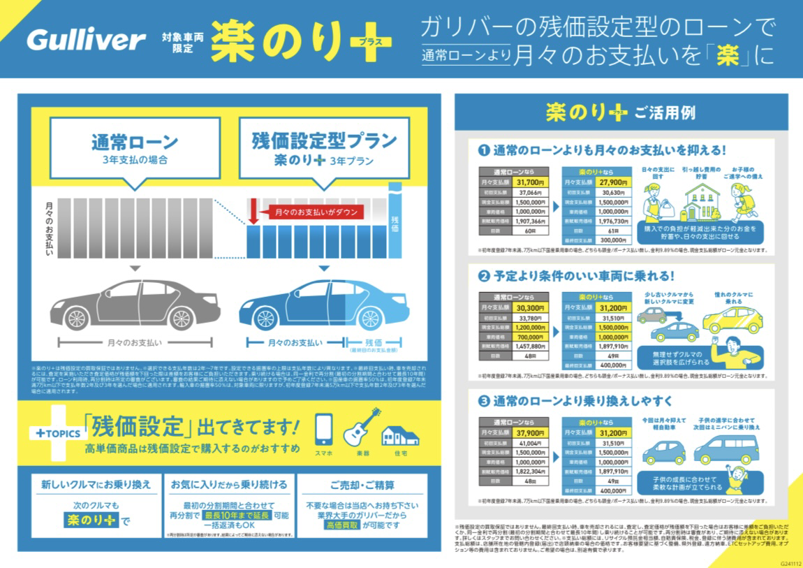ガリバー「楽ノリ＋」を知らずに車買うのはもったいない話