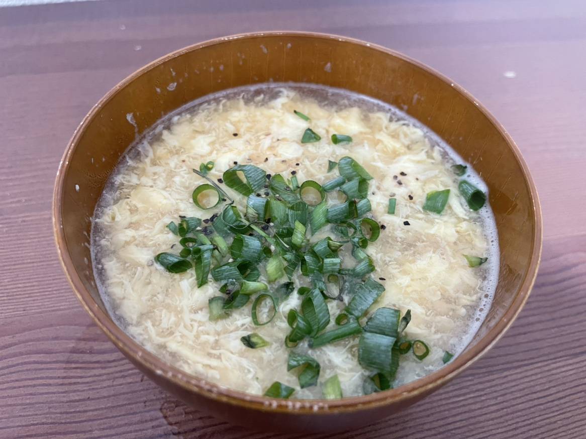 たまごスープを作りました！