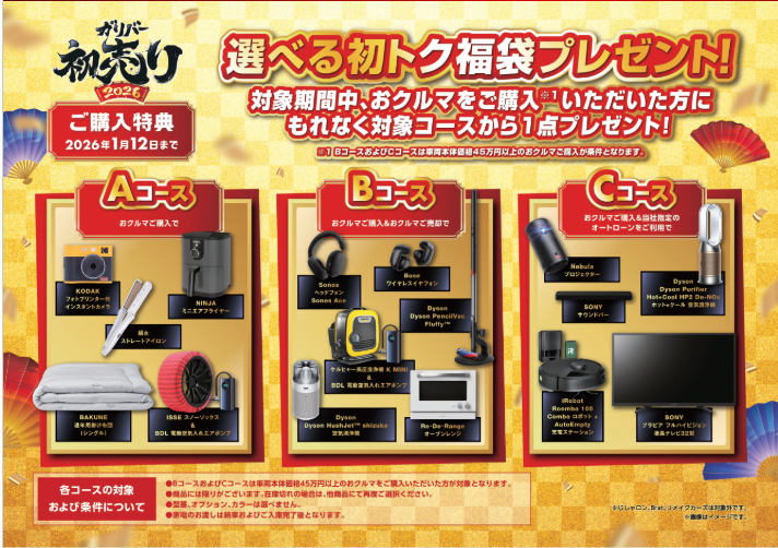 1月10日 ガリバー山口店GRAND OPEN！！！