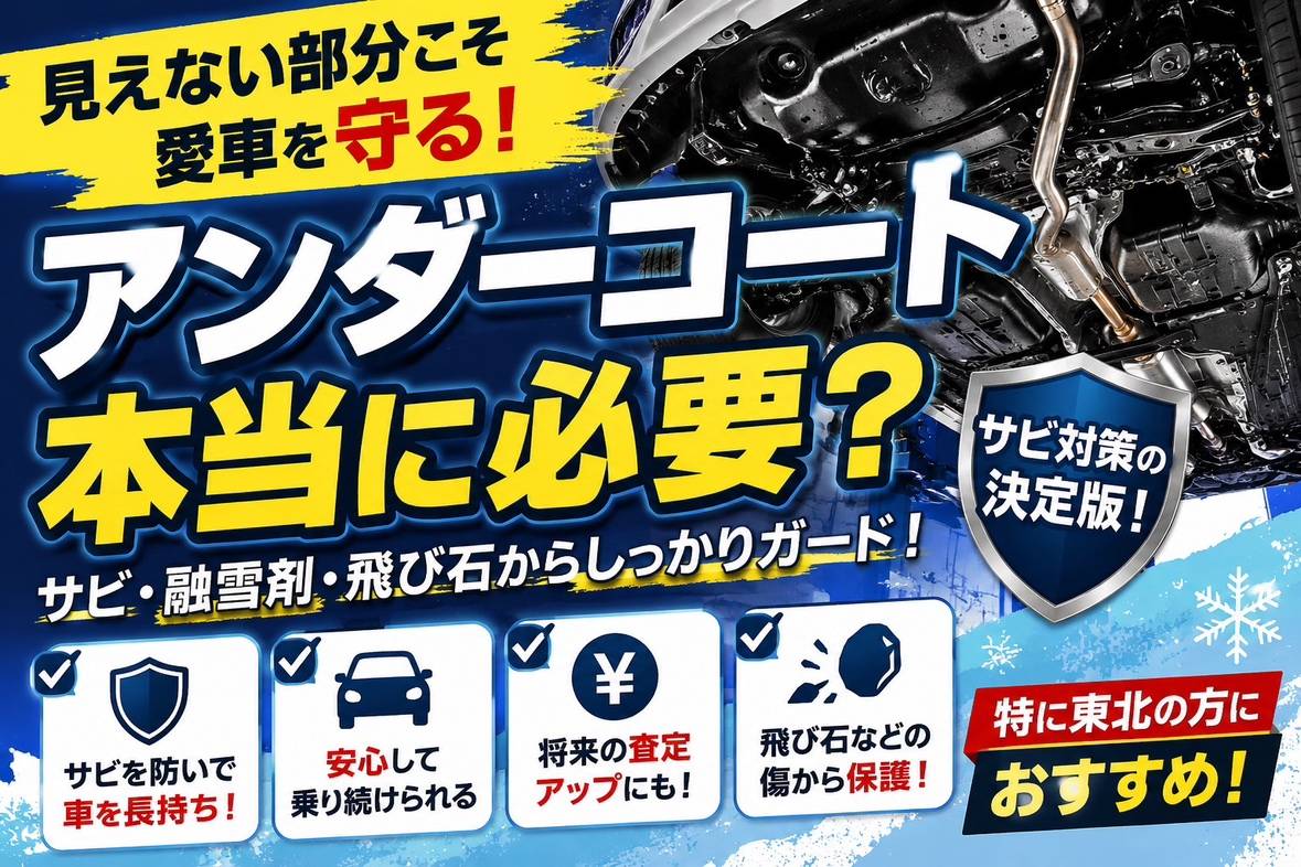 アンダーコートって本当に必要？見えない部分こそ愛車を守る大切なポイント！