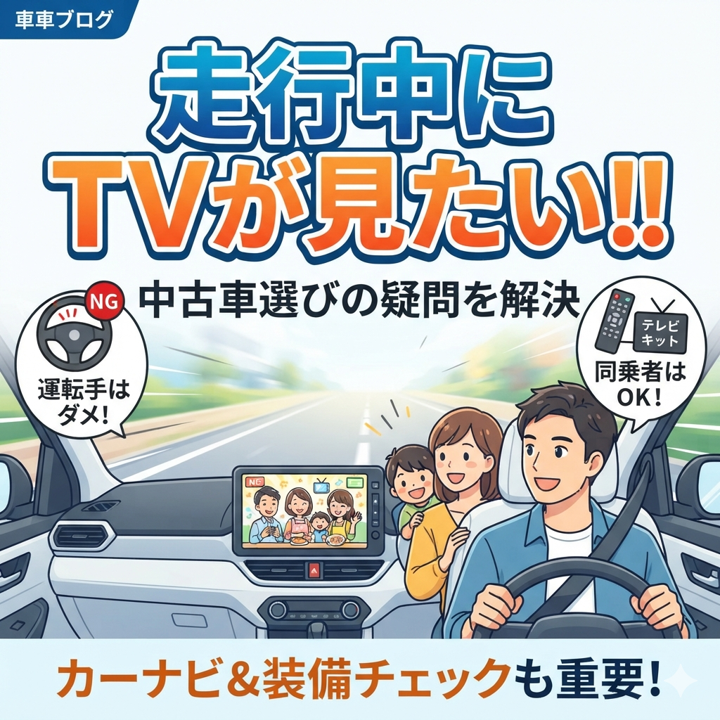 走行中にテレビを見るには？知っておきたい「テレビキット」の話