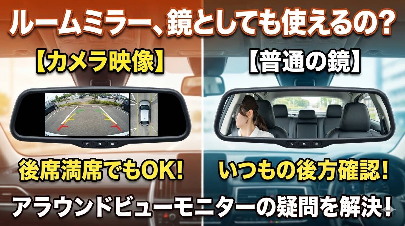 アラウンドビューモニターって普通の鏡になる？
