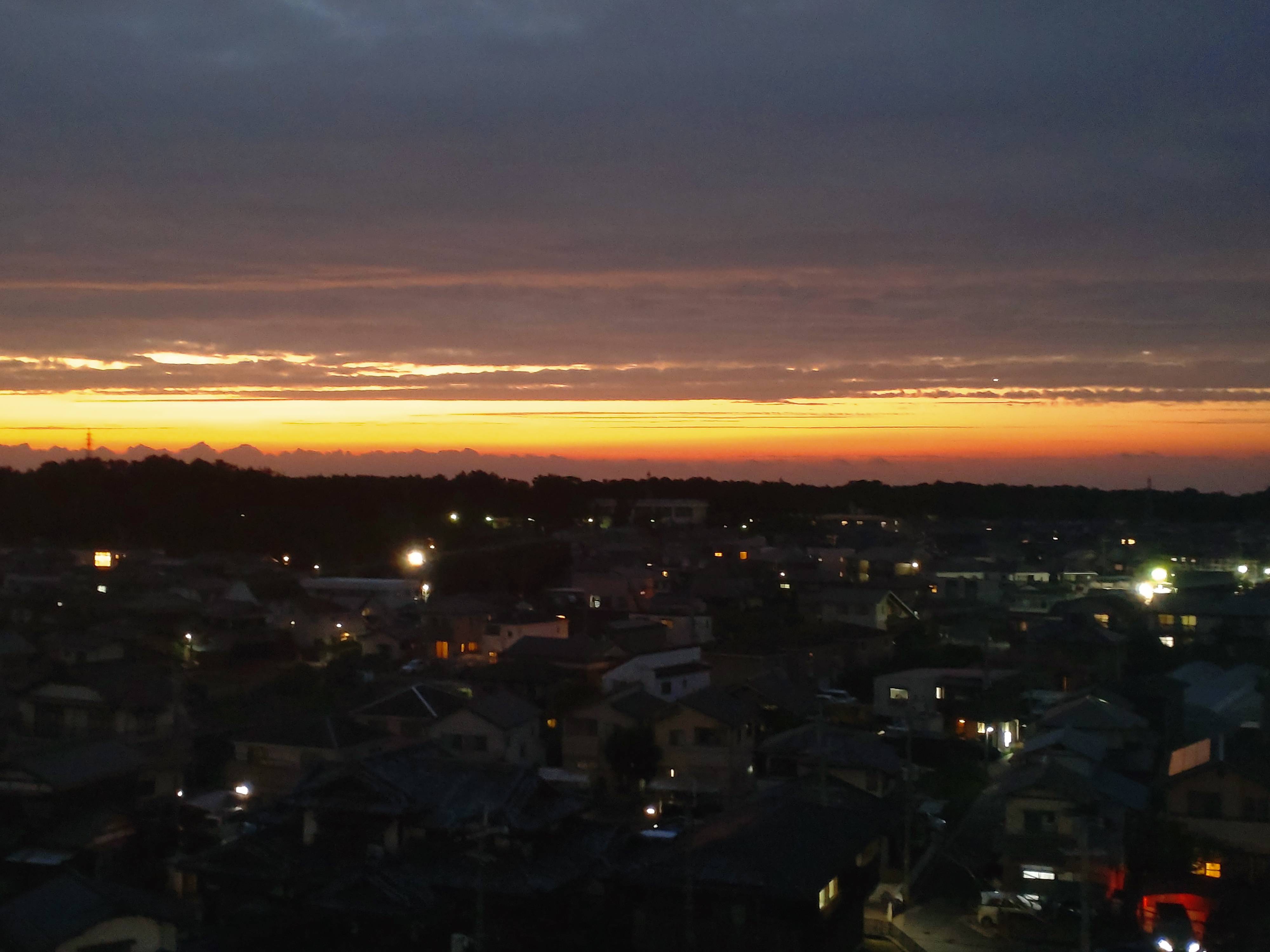 夕焼け空が綺麗でした！！